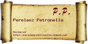 Perelesz Petronella névjegykártya